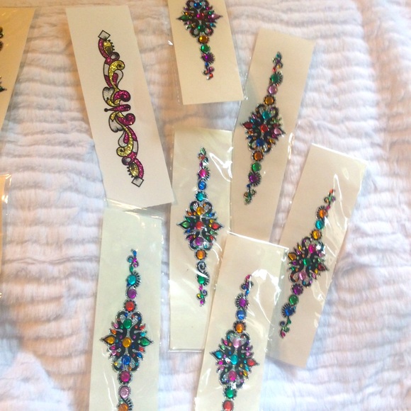 Bindi Tattoos Vtg Sealed Lot of 7 Reusable India